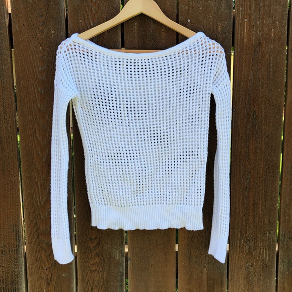 James Perse White Linen Blend Sweater - Picture 4 of 14